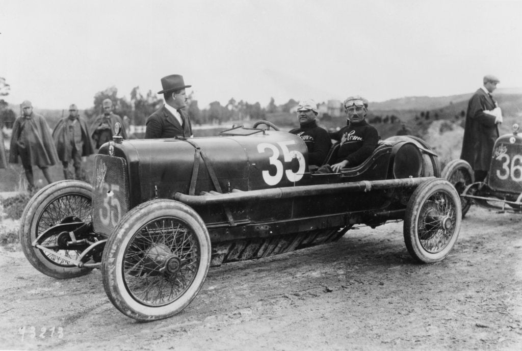 Detail of Antonio Ascari in an Alfa Romeo, Targa Florio Race, Sicily, 1922 by Unknown