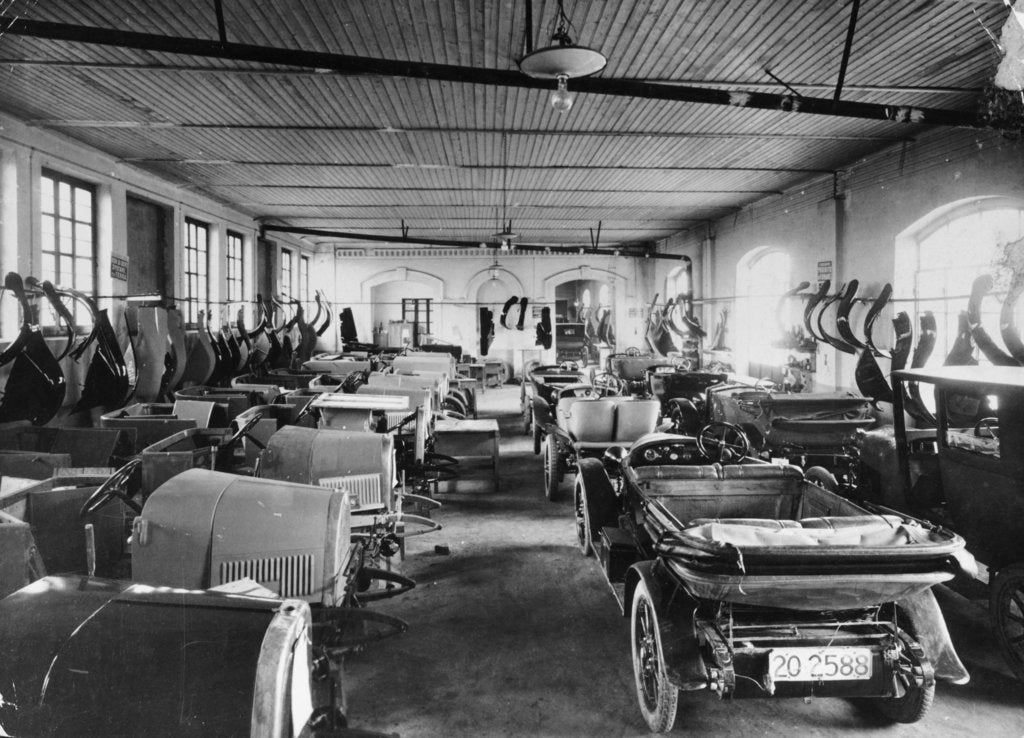 Detail of OM car factory, Brescia, Italy, 1921 by Unknown