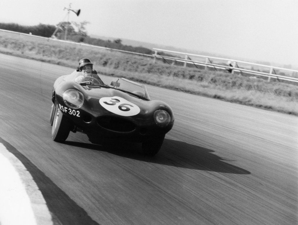 Detail of Jaguar D Type, Silverstone, 1961 by Unknown