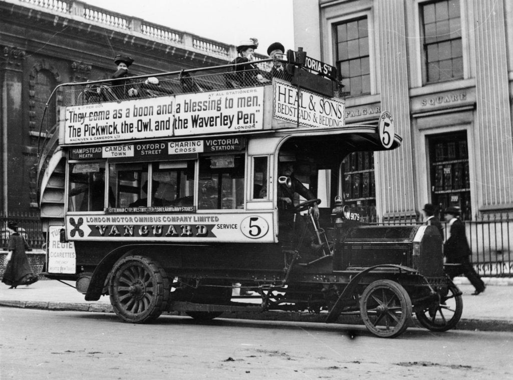 Detail of 1909 Milnes Daimler bus, (c1909?) by Unknown