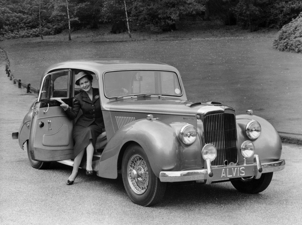 Detail of Woman in a 1954 Alvis 3 litre TC 21, (late 1950s?) by Unknown