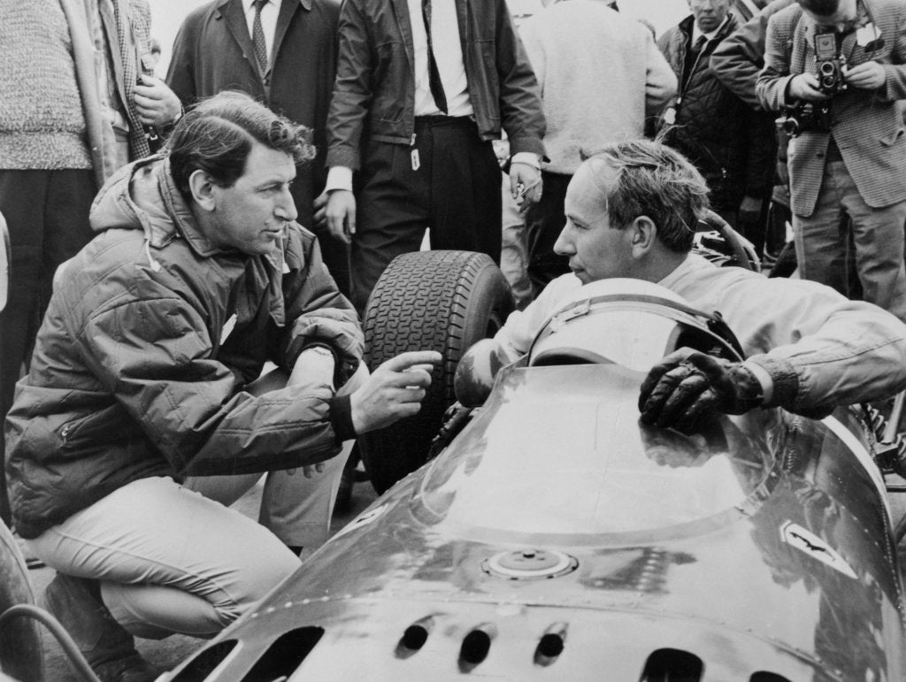 Detail of John Surtees in his Ferrari, c1963-c1966 by Unknown