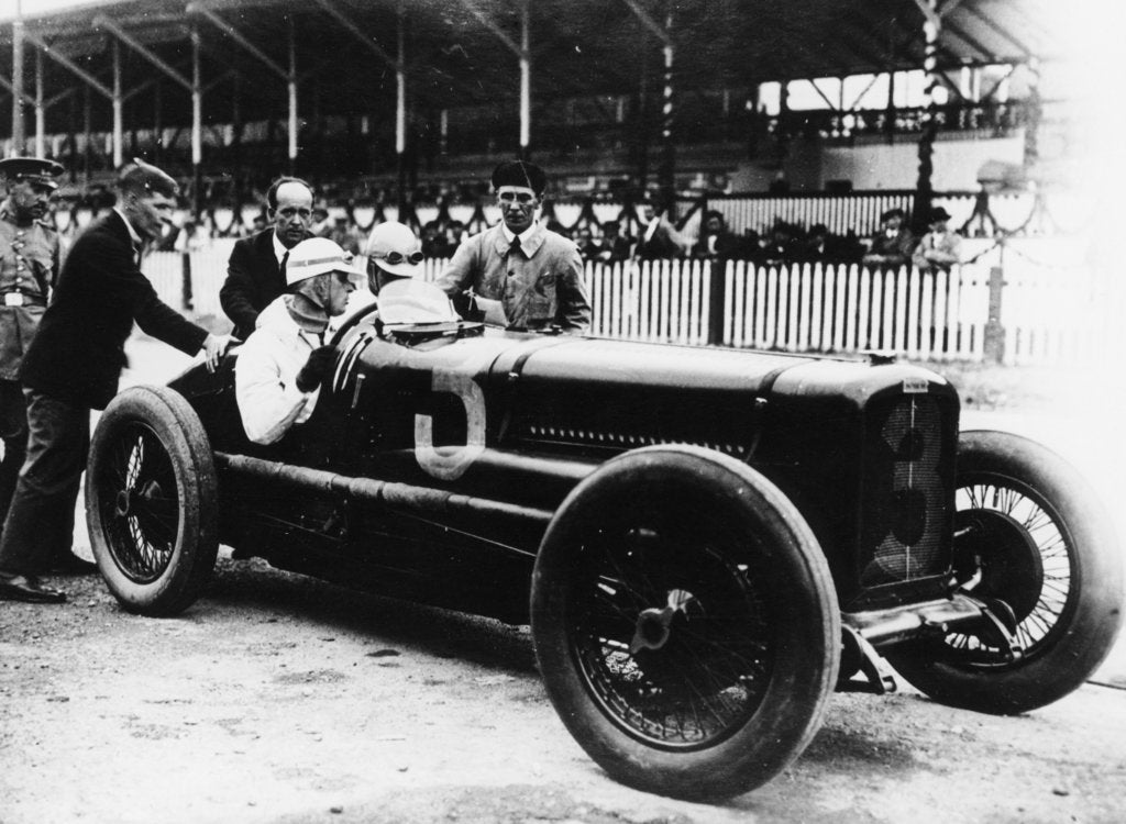 Detail of Henry Segrave in a Sunbeam, San Sebastian, Spain, 1926 by Unknown