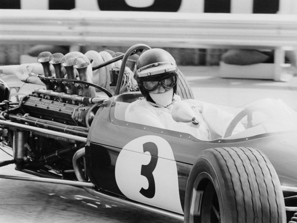 Detail of Jochen Rindt, Monaco Grand Prix, 1968 by Unknown