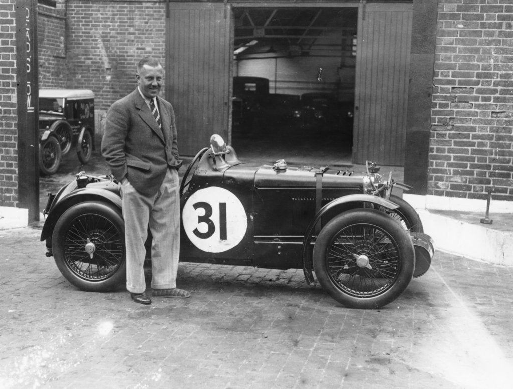 Detail of Cyril Paul with his MG C type, 1932 by Unknown
