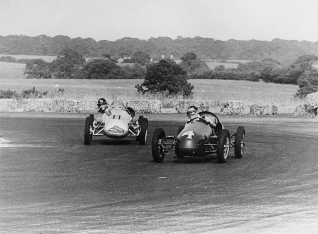 Detail of Don Parker and Peter Collins, Silverstone, 1949 by Unknown