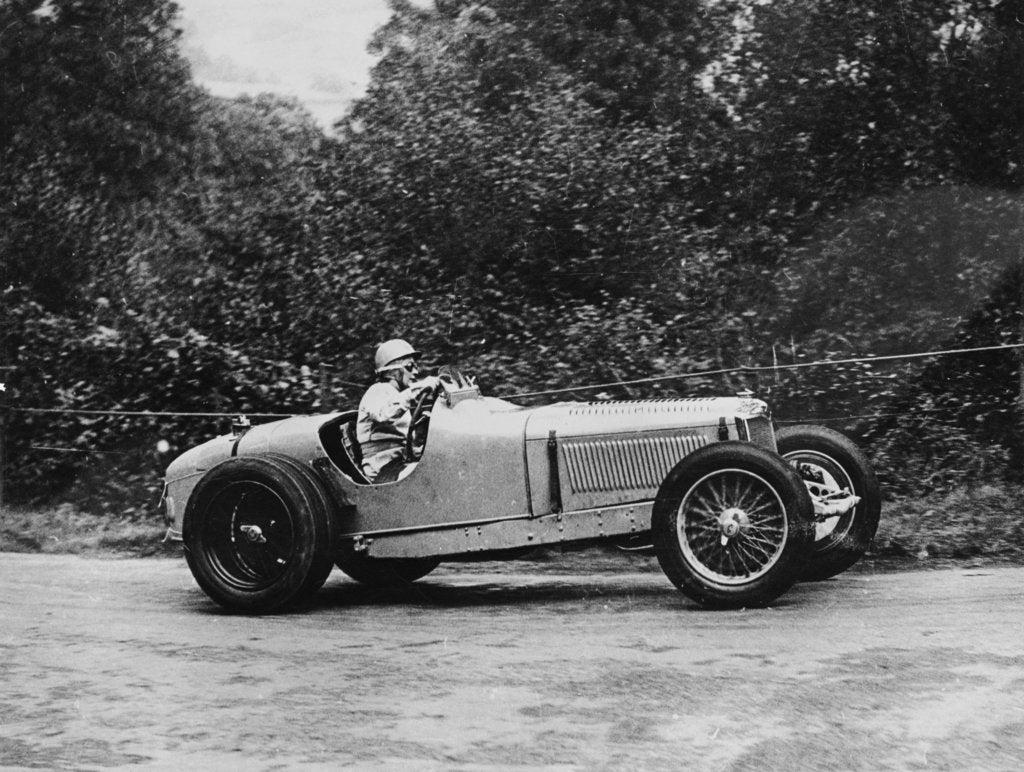 Detail of Kay Petre driving a Riley, Autumn Hill Climb, Shelsley Walsh, Worcestershire, 1935 by Unknown