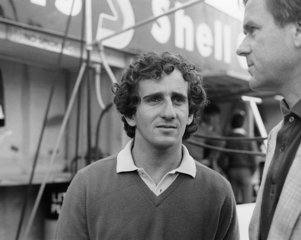 Detail of Alain Prost at the British Grand Prix, Brands Hatch, Kent, 1984 by Unknown