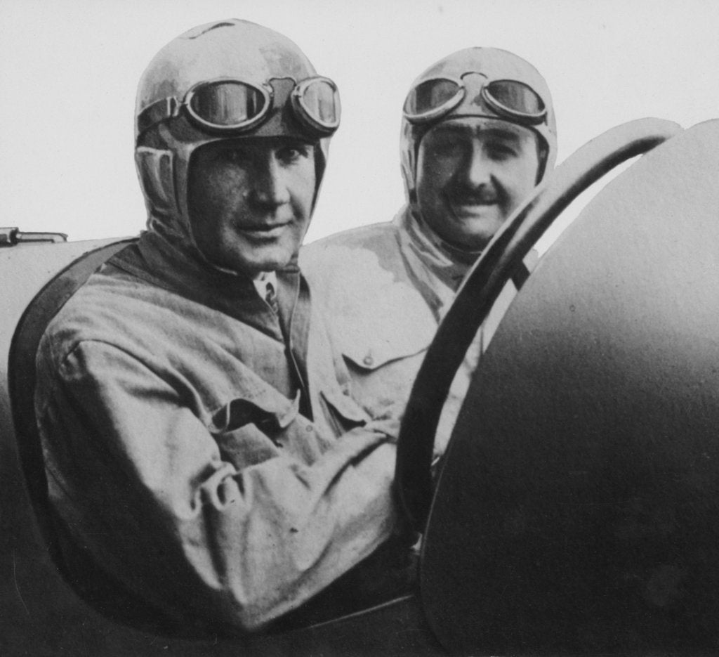 Detail of Felice Nazzaro in a 2-litre Fiat, c1922 by Unknown