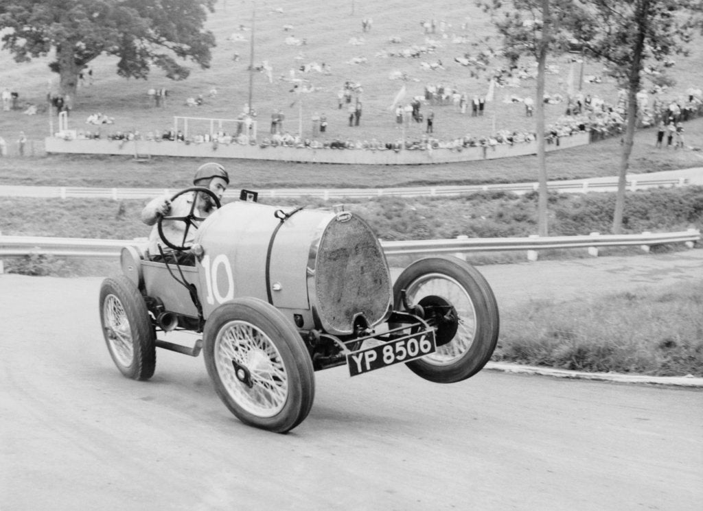 Detail of Bugatti T13 Brescia in action, Prescott Hill Climb, Gloucestershire by Unknown