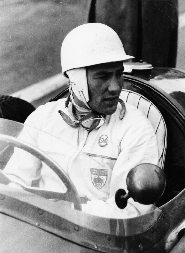 Detail of Stirling Moss at Goodwood, 1954 by Unknown