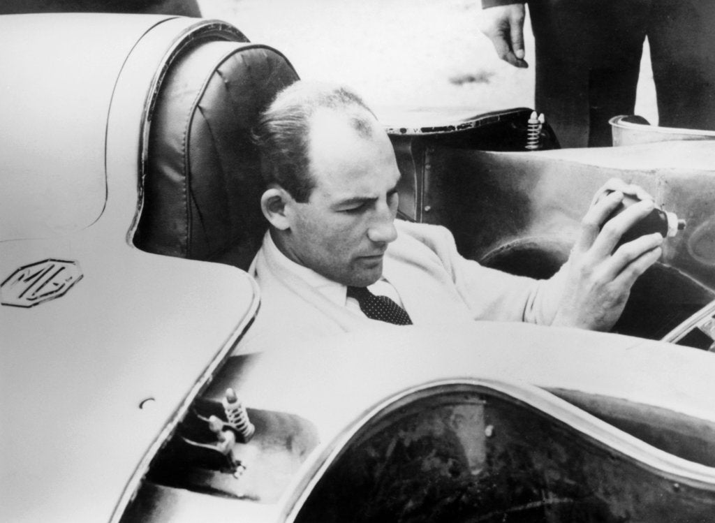 Detail of Stirling Moss in the MG EX181, 1957 by Unknown