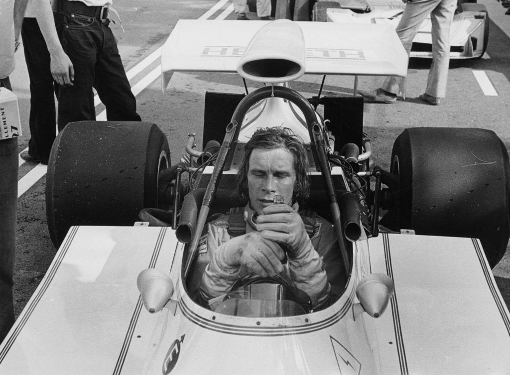 Detail of James Hunt in Hesketh March 731, c1973-c1974 by Unknown