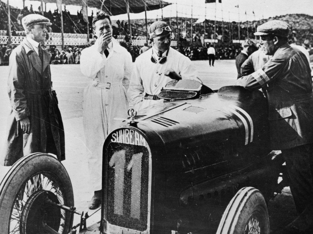 Detail of Sunbeam at the Spasish Grand Prix, Sitges, near Barcelona, 1923 by Unknown