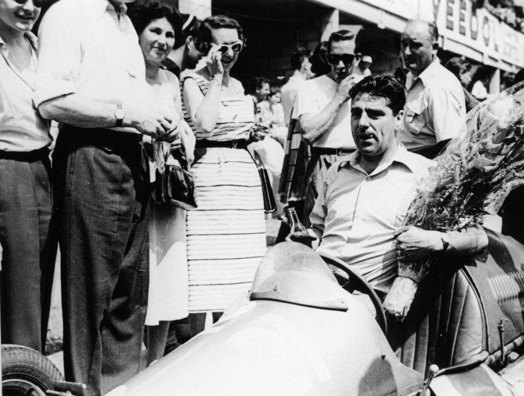 Detail of John Cooper, winner of Formula 3 race at Rouen, 1952 by Unknown