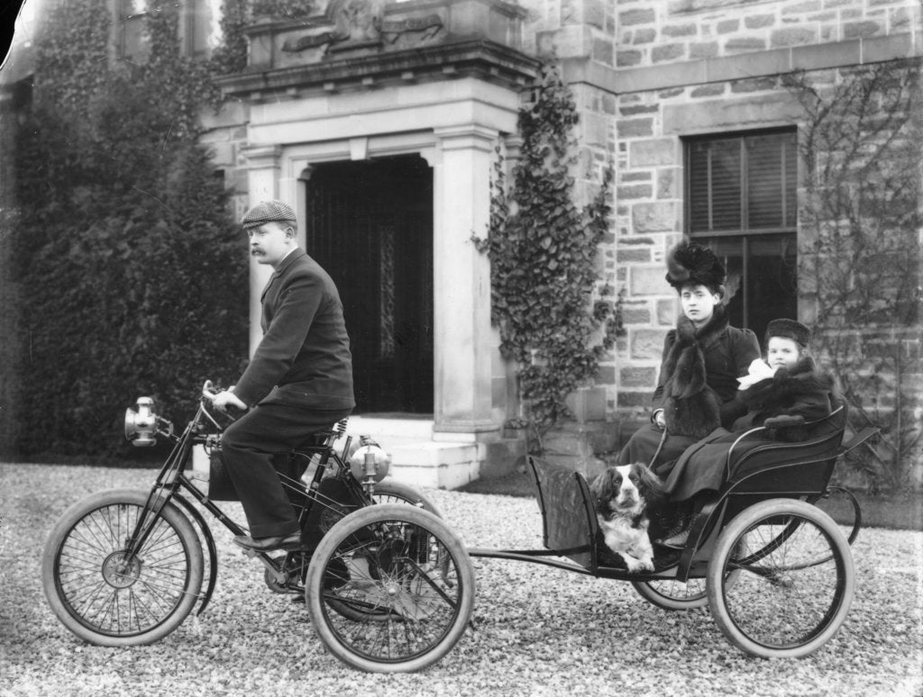 Detail of A De Dion tricycle by Unknown