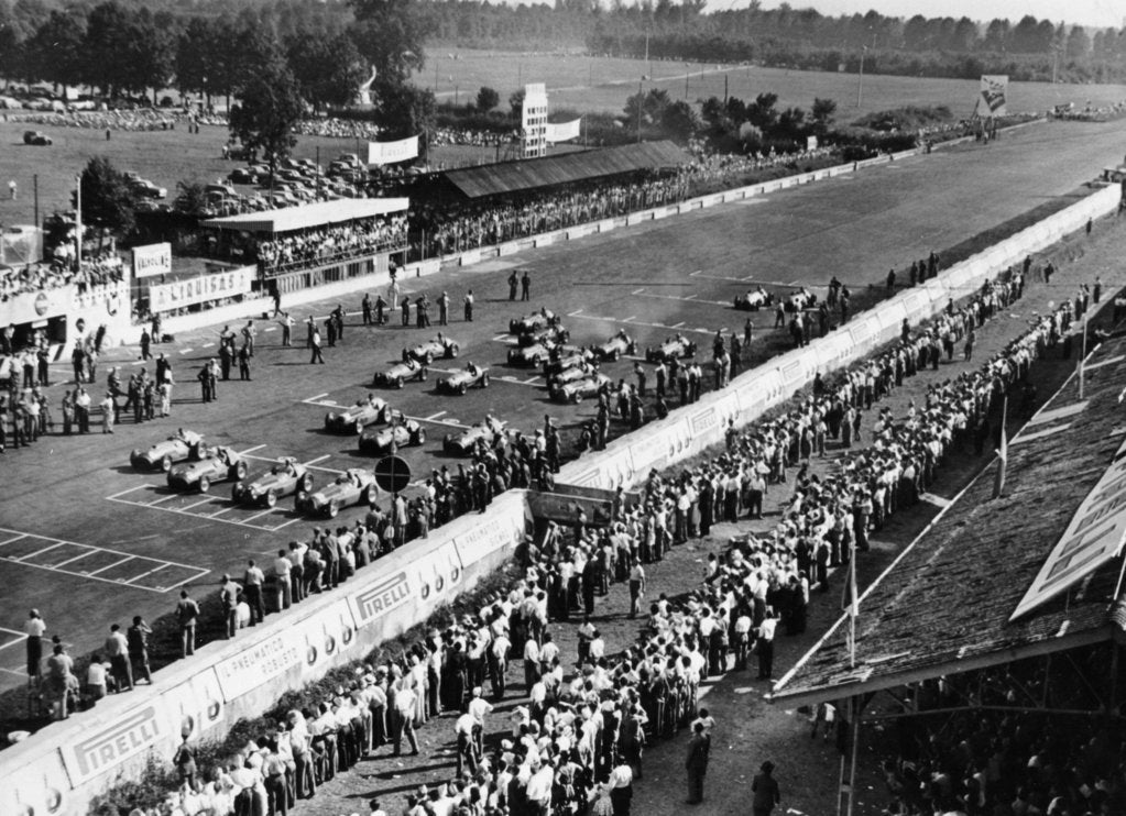 Detail of Start of the Italian Grand Prix, Monza, early 1950s by Unknown