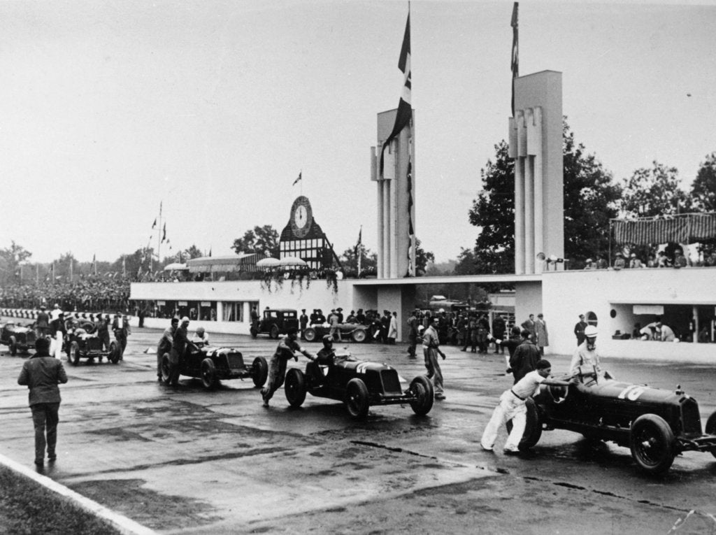 Detail of Parade at the Italian Grand Prix, Monza, 1933 by Unknown