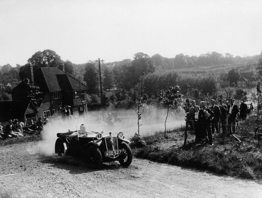 Detail of 1933 Andre V6 competing in a hill climb by Anonymous