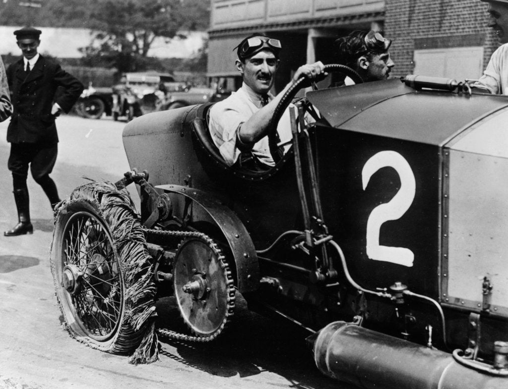 Detail of Louis Zborowski at the wheel of Chitty Bang Bang I, Brooklands,1922 by Unknown