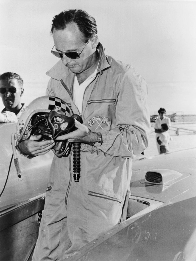 Detail of Donald Campbell at Bonneville Salt Flats by Anonymous