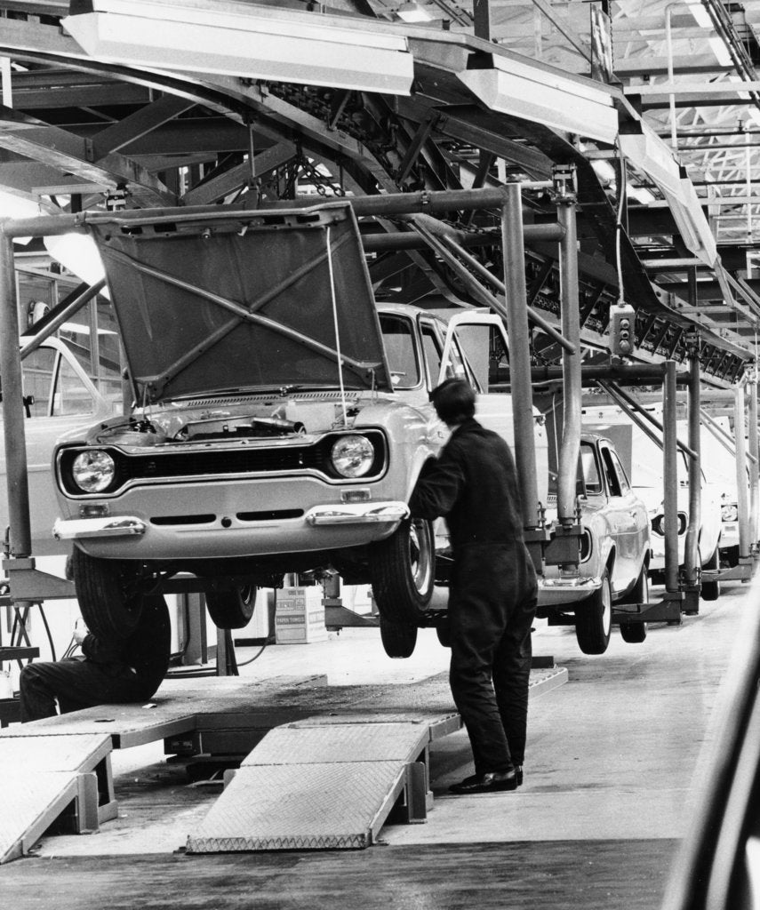 Detail of Ford Escort production line, 1973 by Unknown