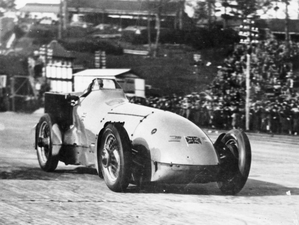 Detail of Malcolm Campbell in Bluebird, 1928 by Unknown