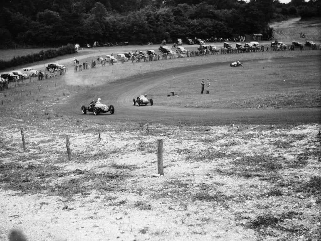 Detail of Formula Three Cooper 500cc cars racing at Brands Hatch, Kent, c1950-c1952 by Unknown