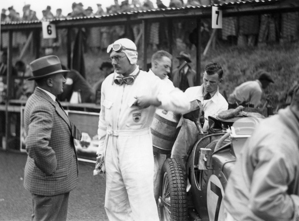 Detail of George Eyston at the Isle of Man TT, 1933 by Unknown