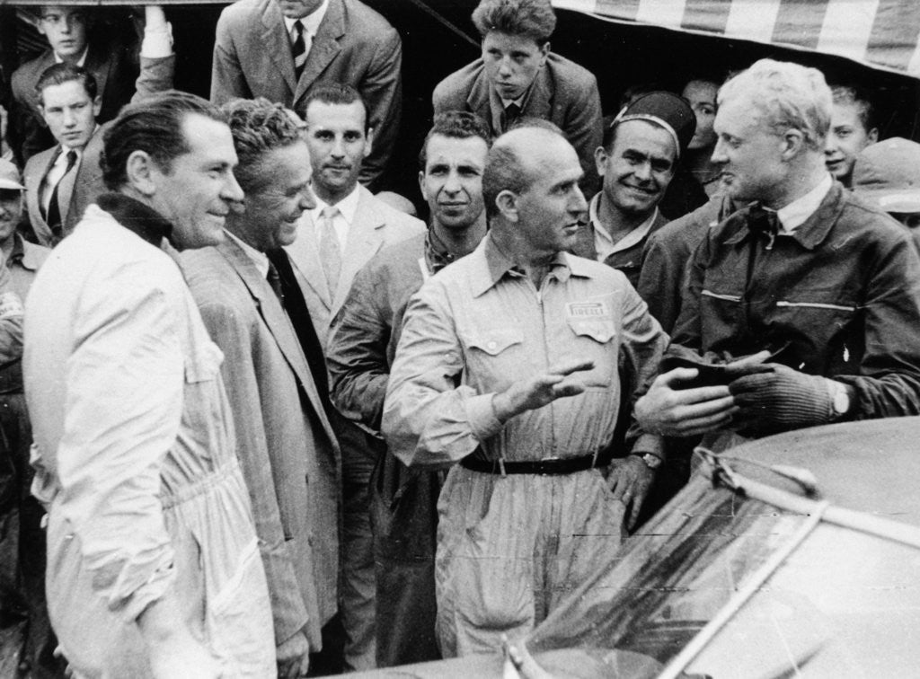 Detail of Giuseppe Farina and Mike Hawthorn by Anonymous