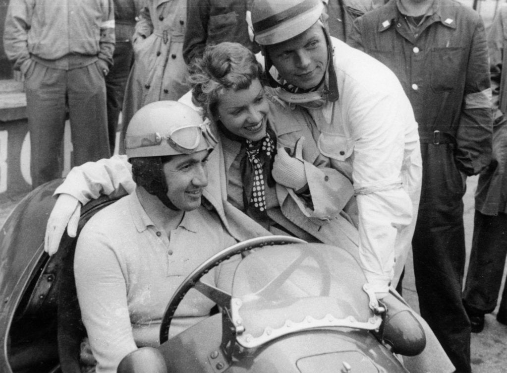 Detail of Alberto Ascari in a Ferrari, 1953 by Unknown