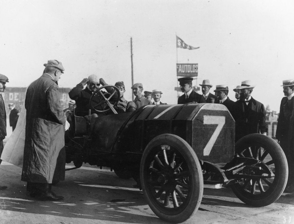 Detail of CS Rolls in a racing car, c1905-c1910 by Unknown