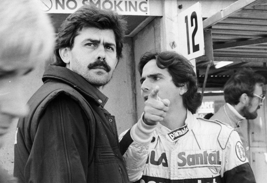 Detail of Gordon Murray and Nelson Piquet, European Grand Prix, Brands Hatch, Kent, 1983 by Unknown