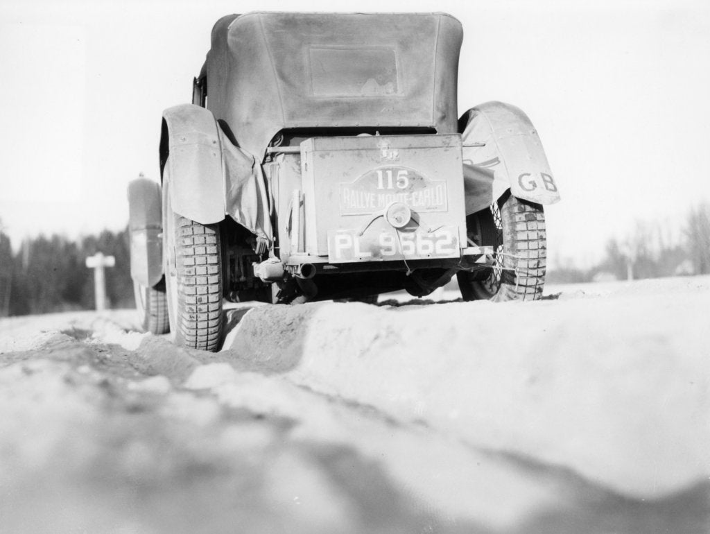 Detail of The back of an Invicta 4.5 litre S Type, Monte Carlo Rally, 1933 by Unknown