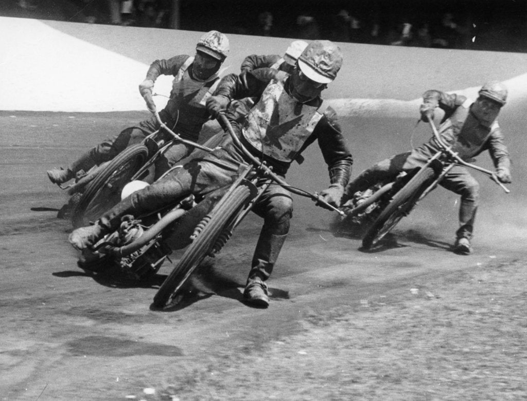Detail of Speedway race at Exeter, Devon, c1952-c1953 by Unknown