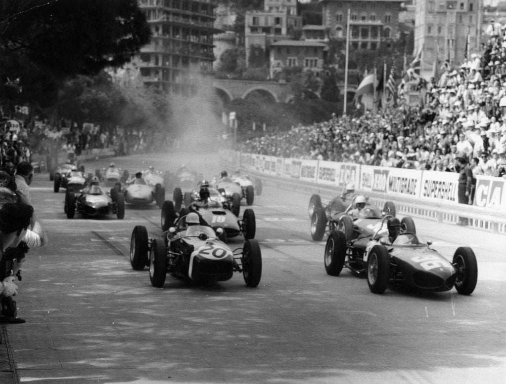 Detail of The start of the Monaco Grand Prix, Monte Carlo, 1961 by Unknown