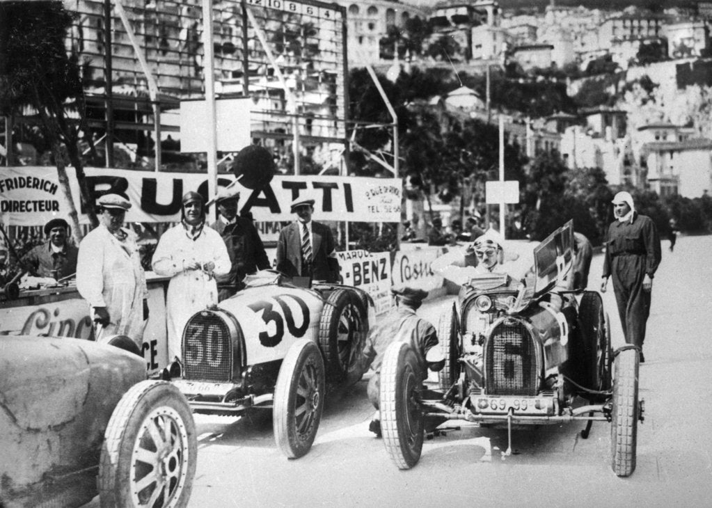 Detail of Scene during practice for the Monaco Grand Prix, 1929 by Unknown