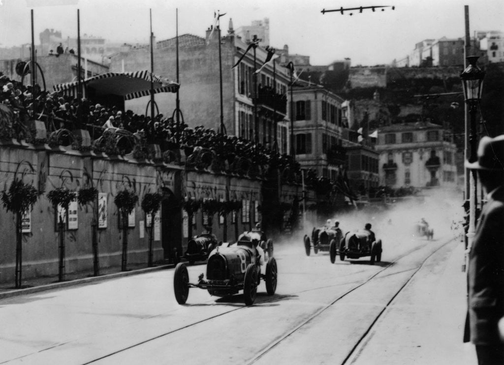Detail of Start of the inaugural Monaco Grand Prix by Anonymous