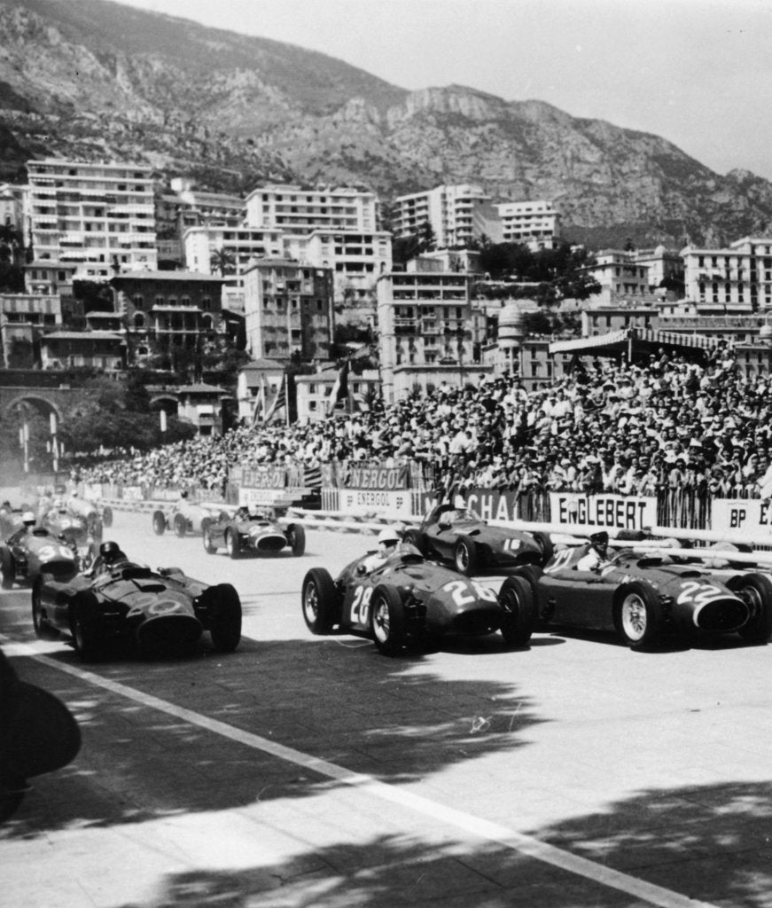 Detail of Cars on the starting grid, Monaco, 1950s by Unknown