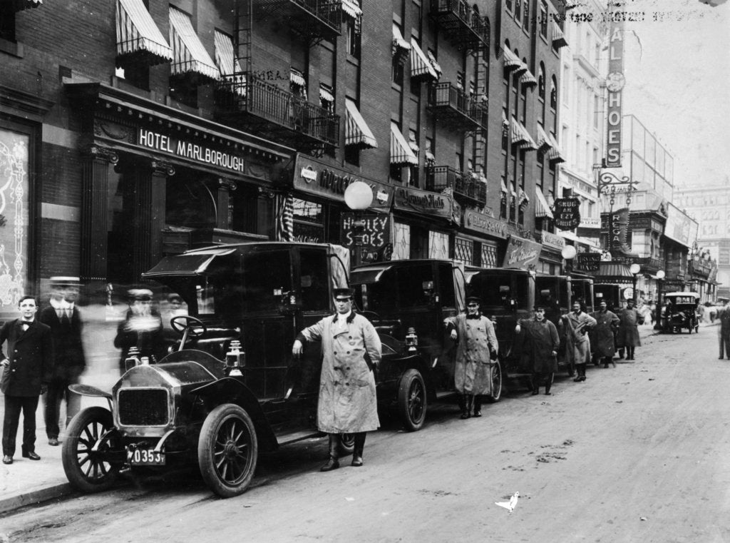 Detail of 1910 Darracq taxis, New York, c1910 by Unknown