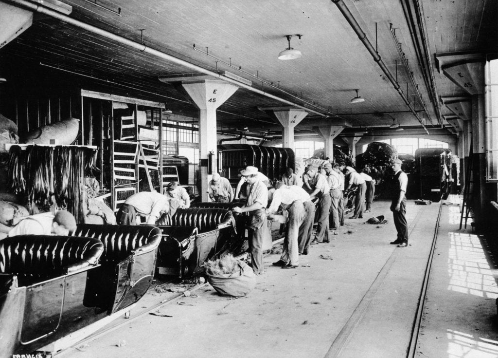 Detail of Making the bodies for Model T Fords, 1915 by Unknown
