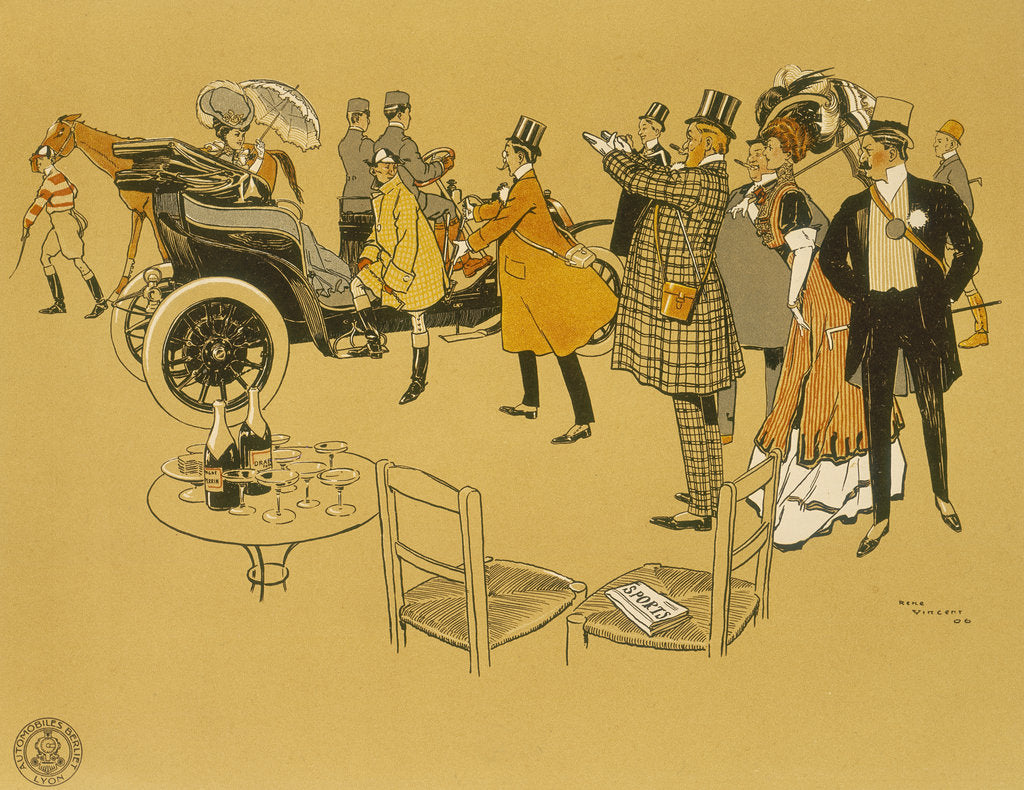 Detail of Poster advertising Berliet cars, 1906 by René Vincent