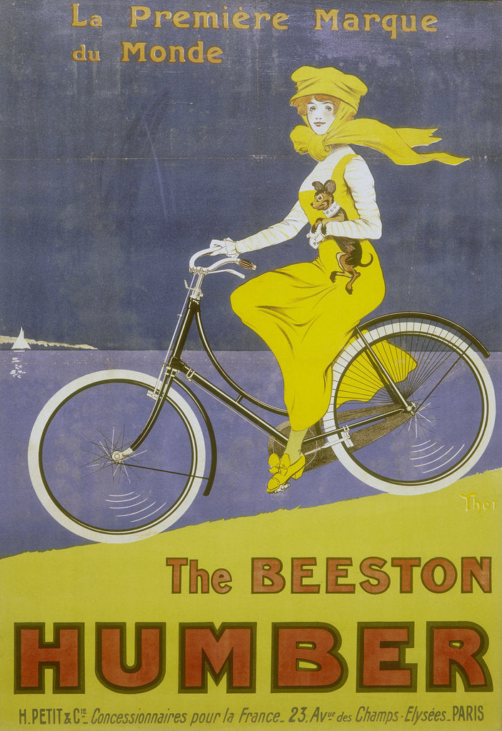 Detail of Poster advertising Humber bicycles, late 19th-early 20th century by Unknown