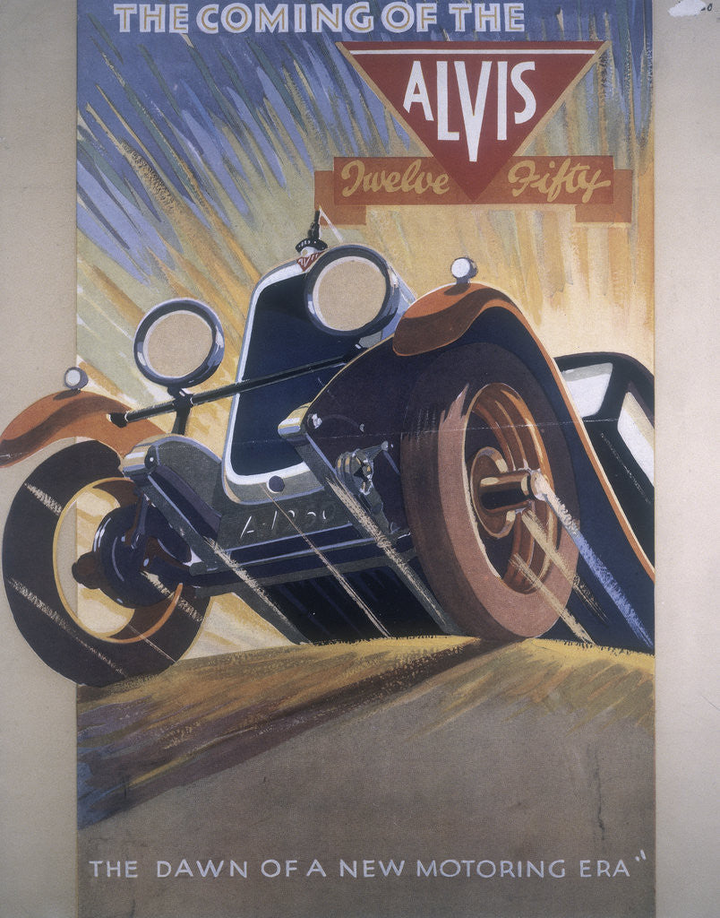Detail of Poster advertising Alvis cars by Anonymous