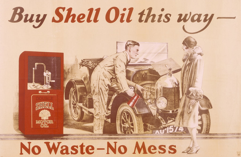 Detail of Poster advertising Shell oil, (c1920s?) by Unknown