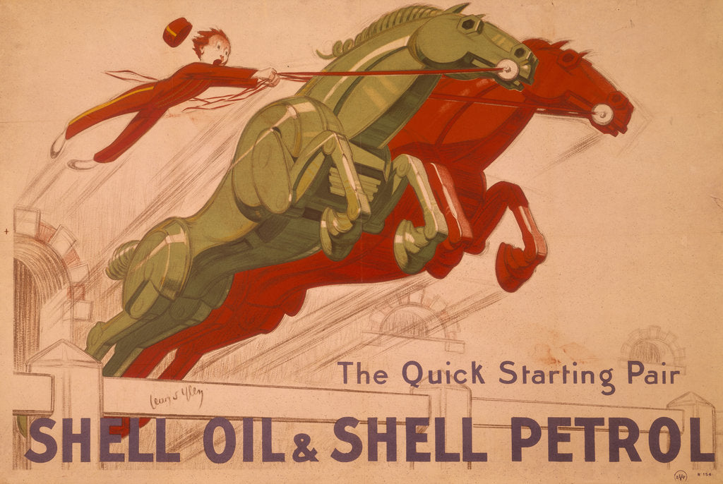 Detail of Poster advertising Shell oil and petrol by Unknown