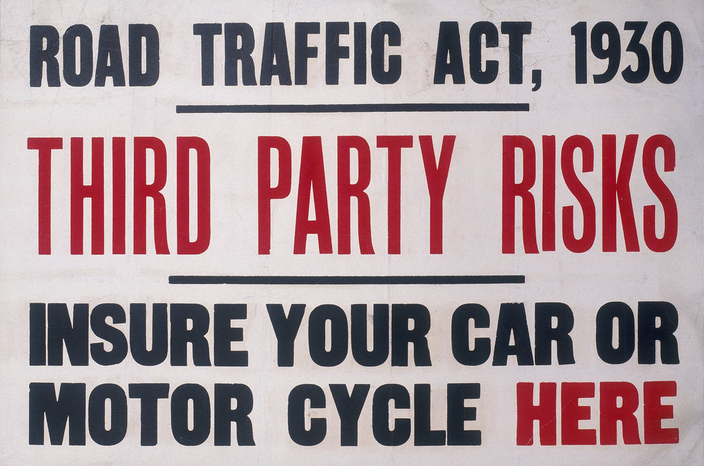 Detail of An insurance poster, 1930 by Unknown