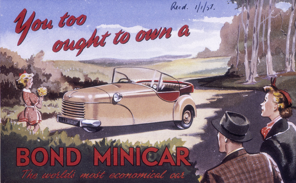 Detail of Poster advertising a Bond Minicar, 1951 by Unknown