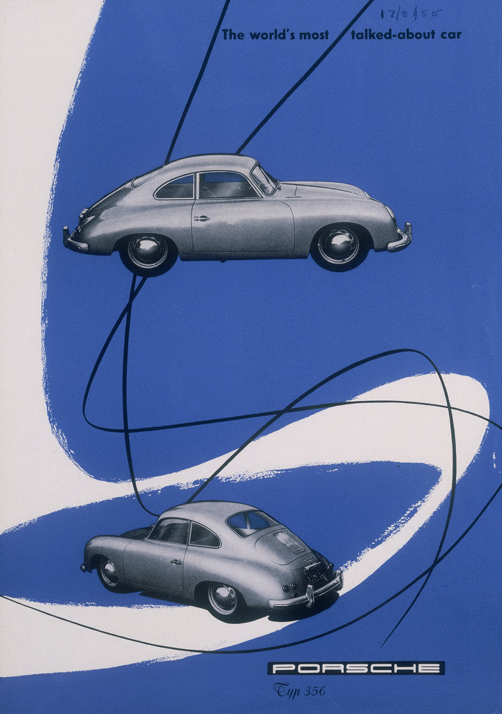 Detail of Poster advertising the Porsche 356, 1955 by Unknown