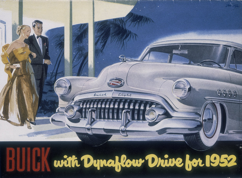 Detail of Poster advertising a Buick by Anonymous